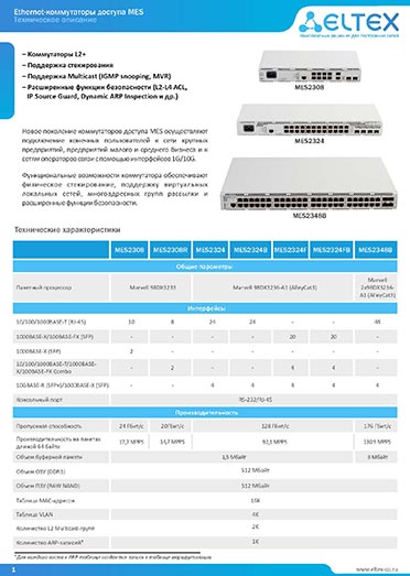 MES23xx datasheet